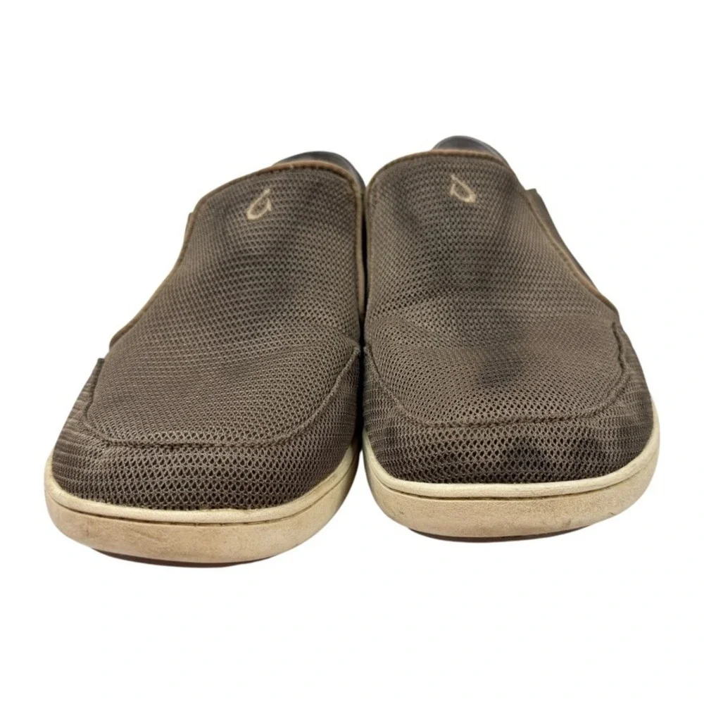 OluKai Nohea Mesh Slip On Shoes Mens Size 9 Brown Breathable Casual Loafers